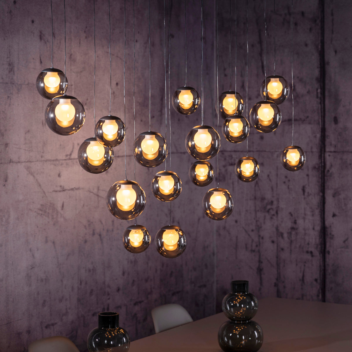 PURE Popup, Pendelleuchte, 1500x400x1800