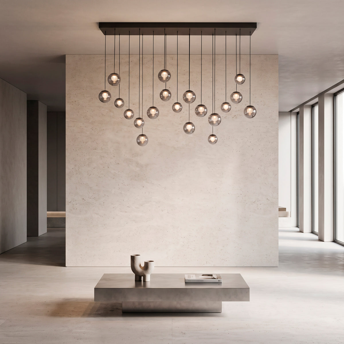 PURE Popup, Pendelleuchte, 1500x400x1800