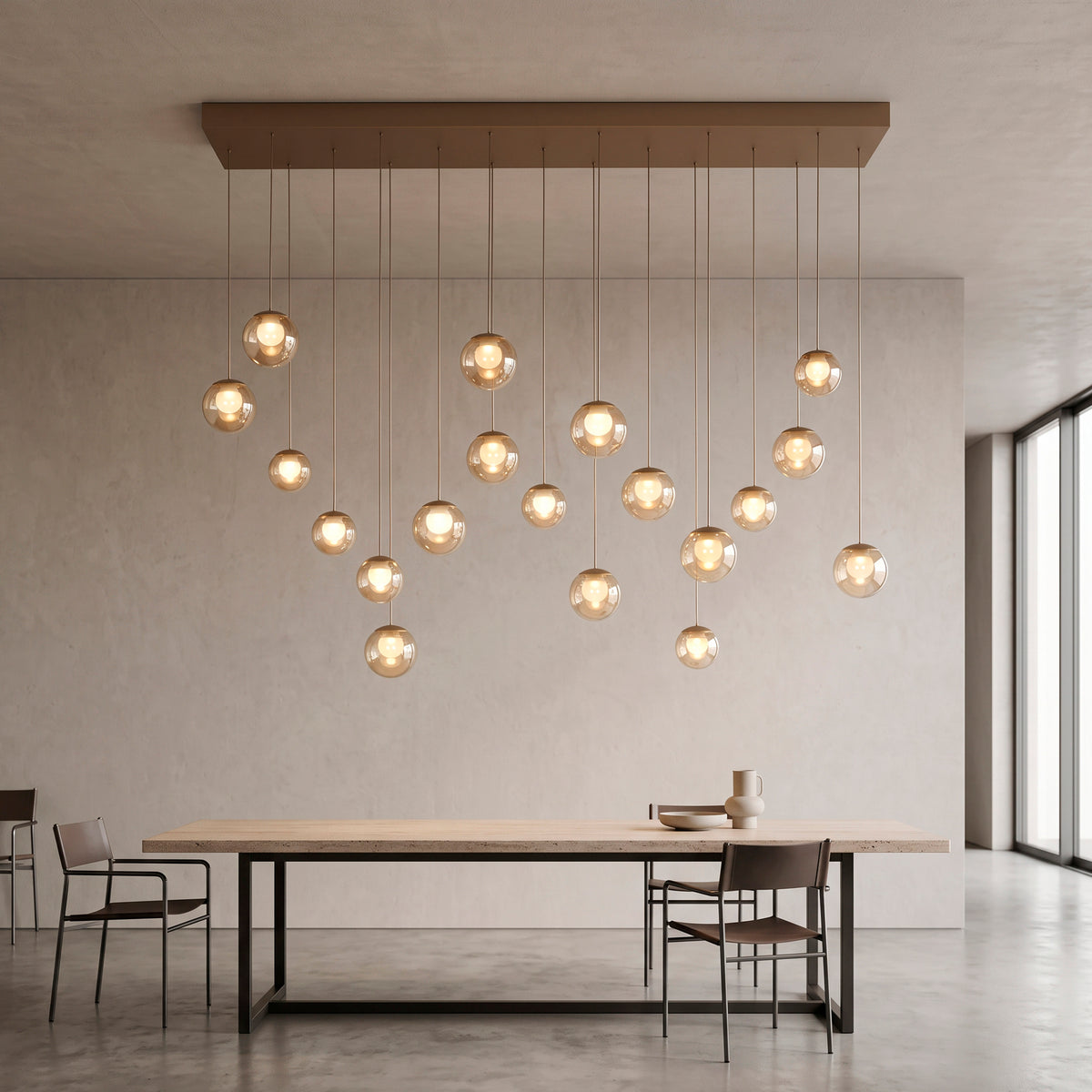 PURE Popup, Pendelleuchte, 1500x400x1800