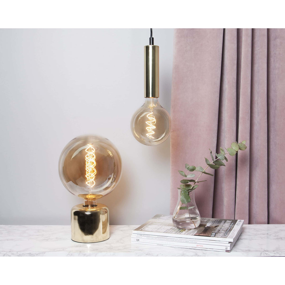 LED Filament - Globe 3,2W 2100K dimmbar Amber Ø12,5cm
