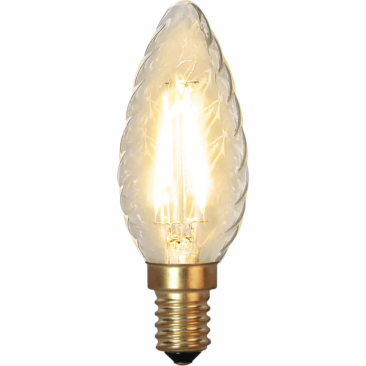 LED Kerze geriffelt 1,5W 2100K Ø3,5cm