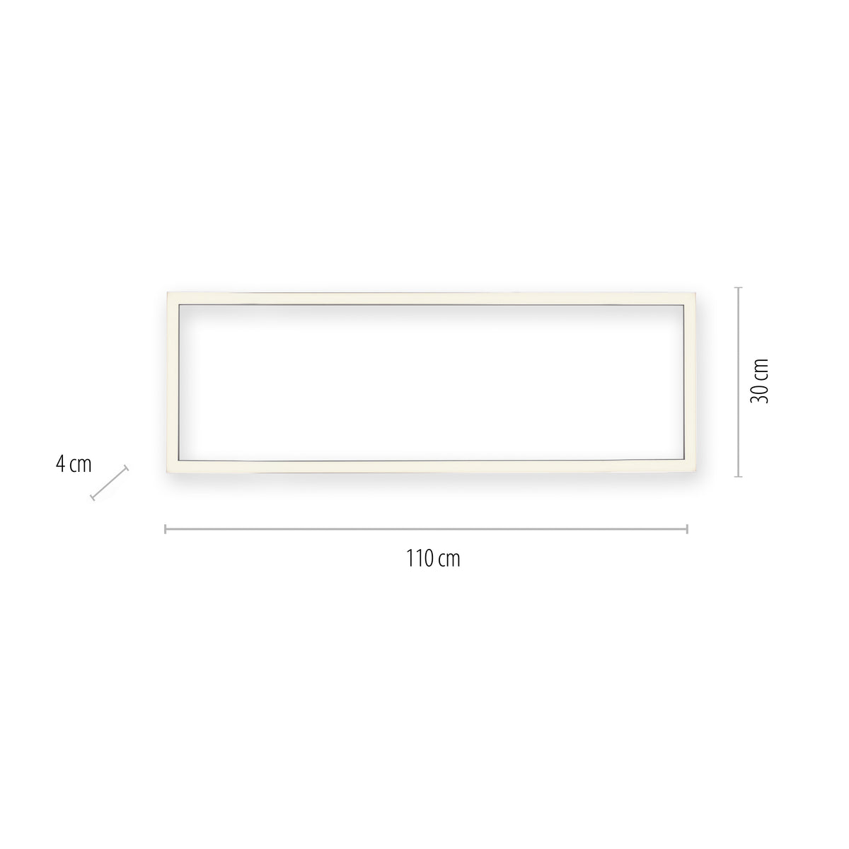 PURE Lines Square, Deckenleuchte, 1100x300x39