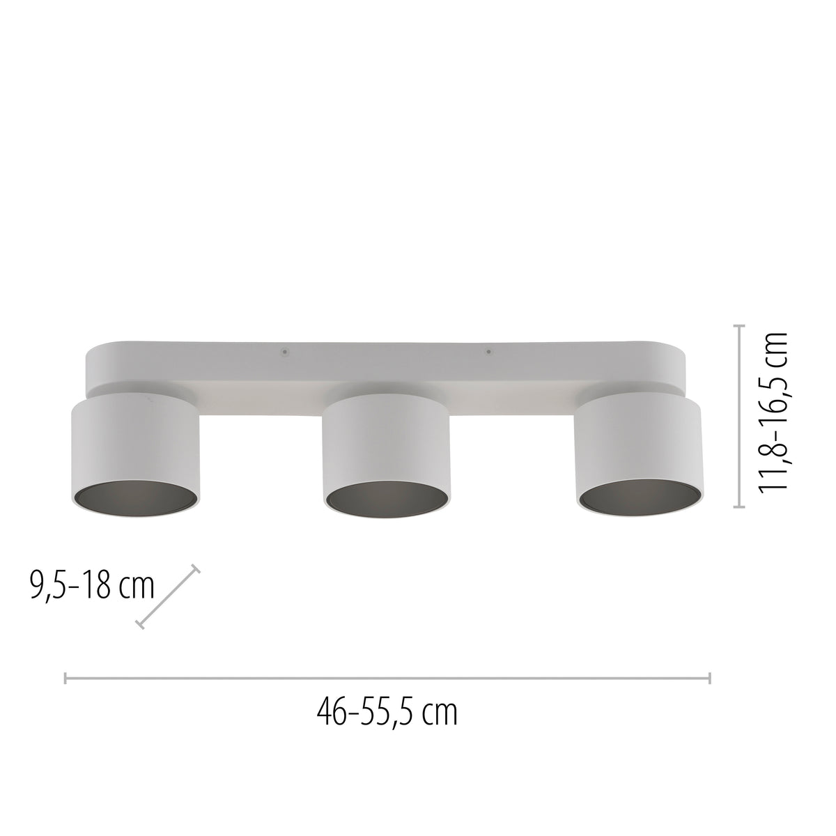 PURE Cup, Deckenleuchte, 555x180x165