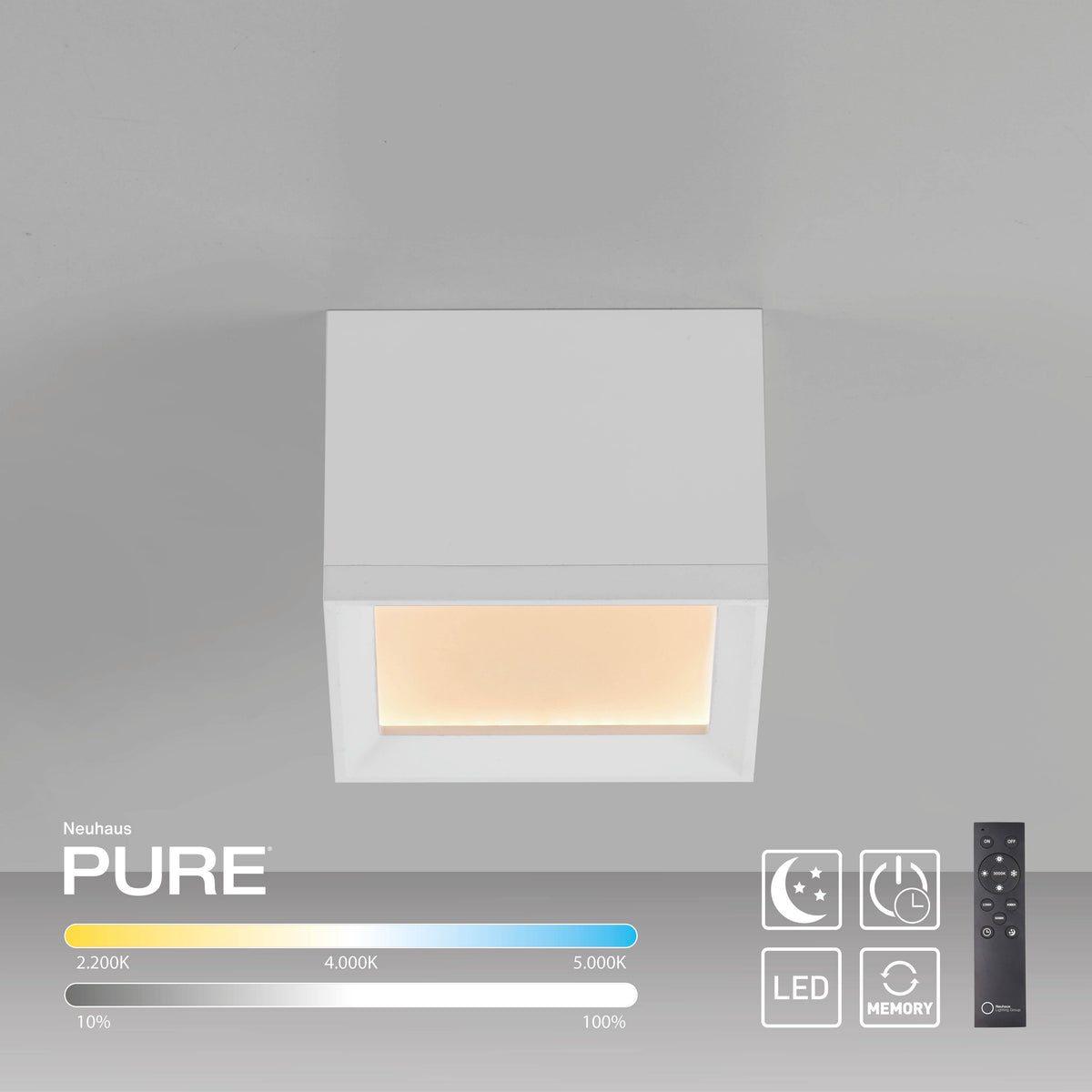 PURE Manhattan, Deckenleuchte, 150x150x110