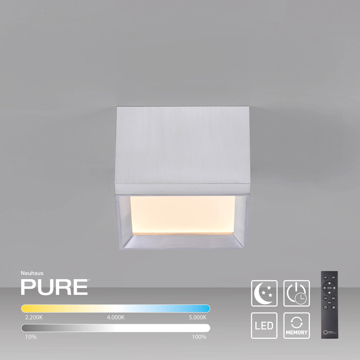 PURE Manhattan, Deckenleuchte, 150x150x110