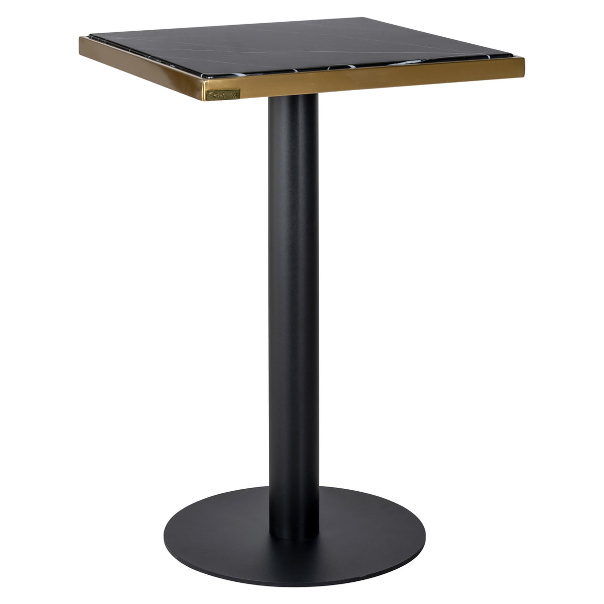 Bistro-Tisch Zenza black/gold 50x50