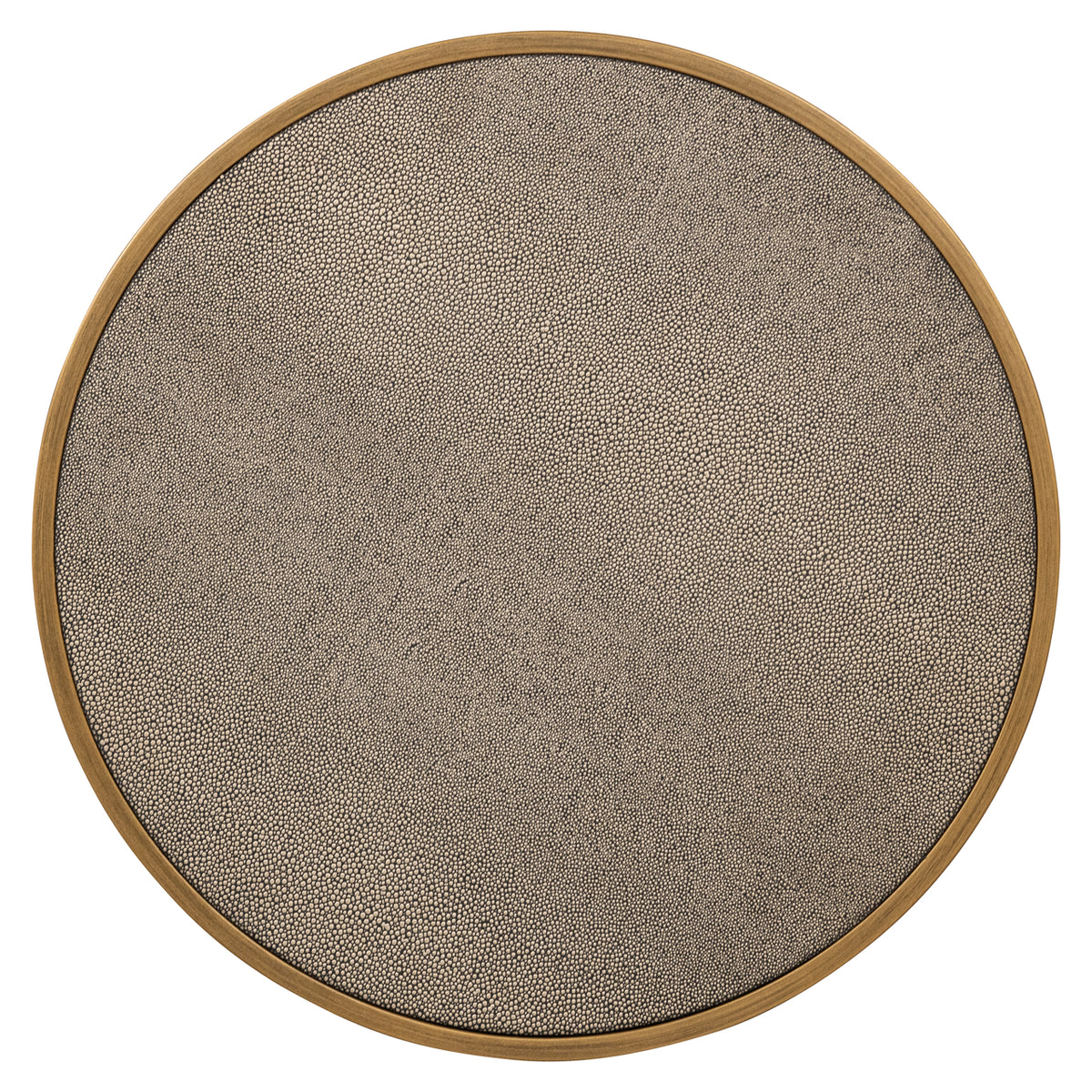 Beistelltisch Bloomville brass shagreen incl. glass (Set of 2)