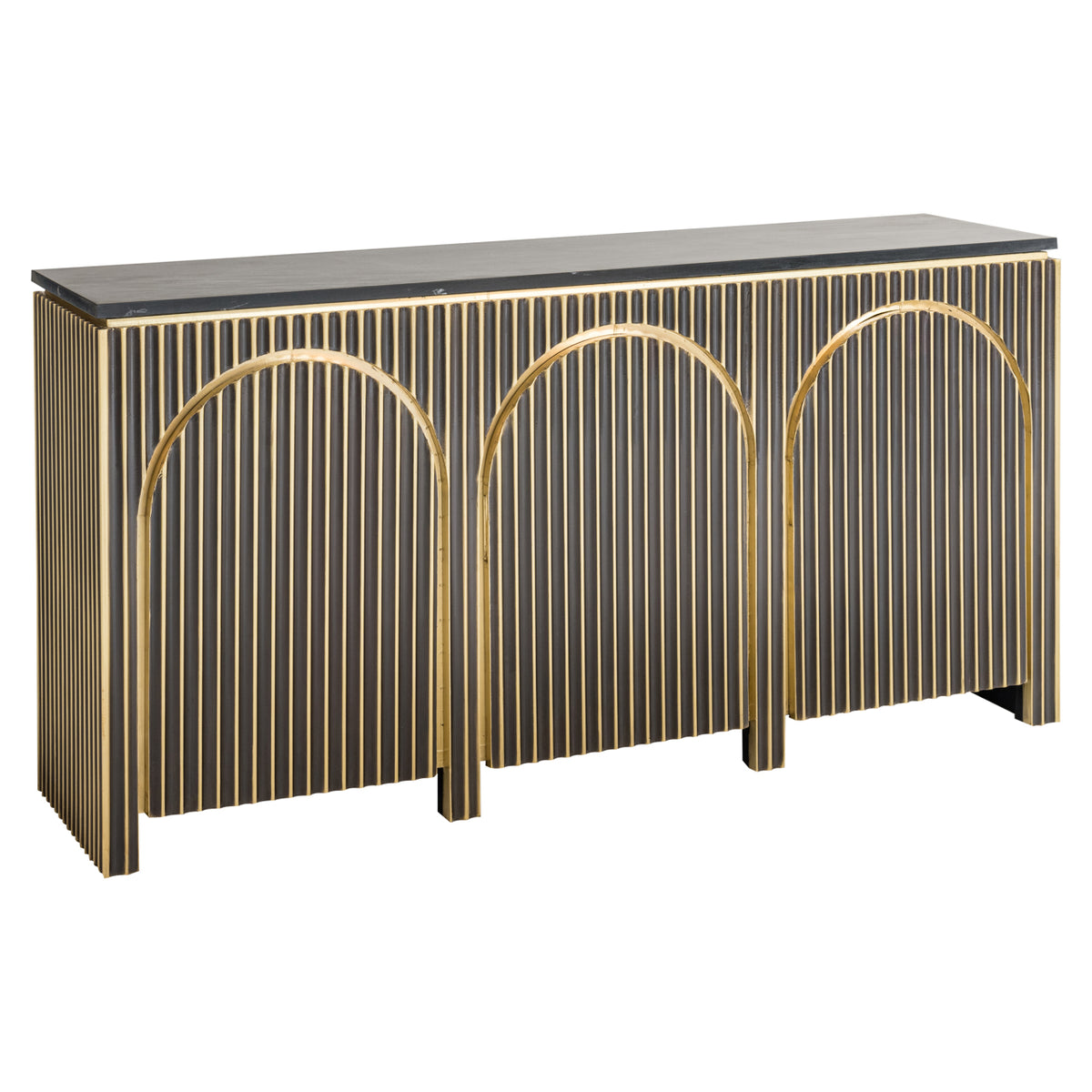 Sideboard Les Arcs brushed gold