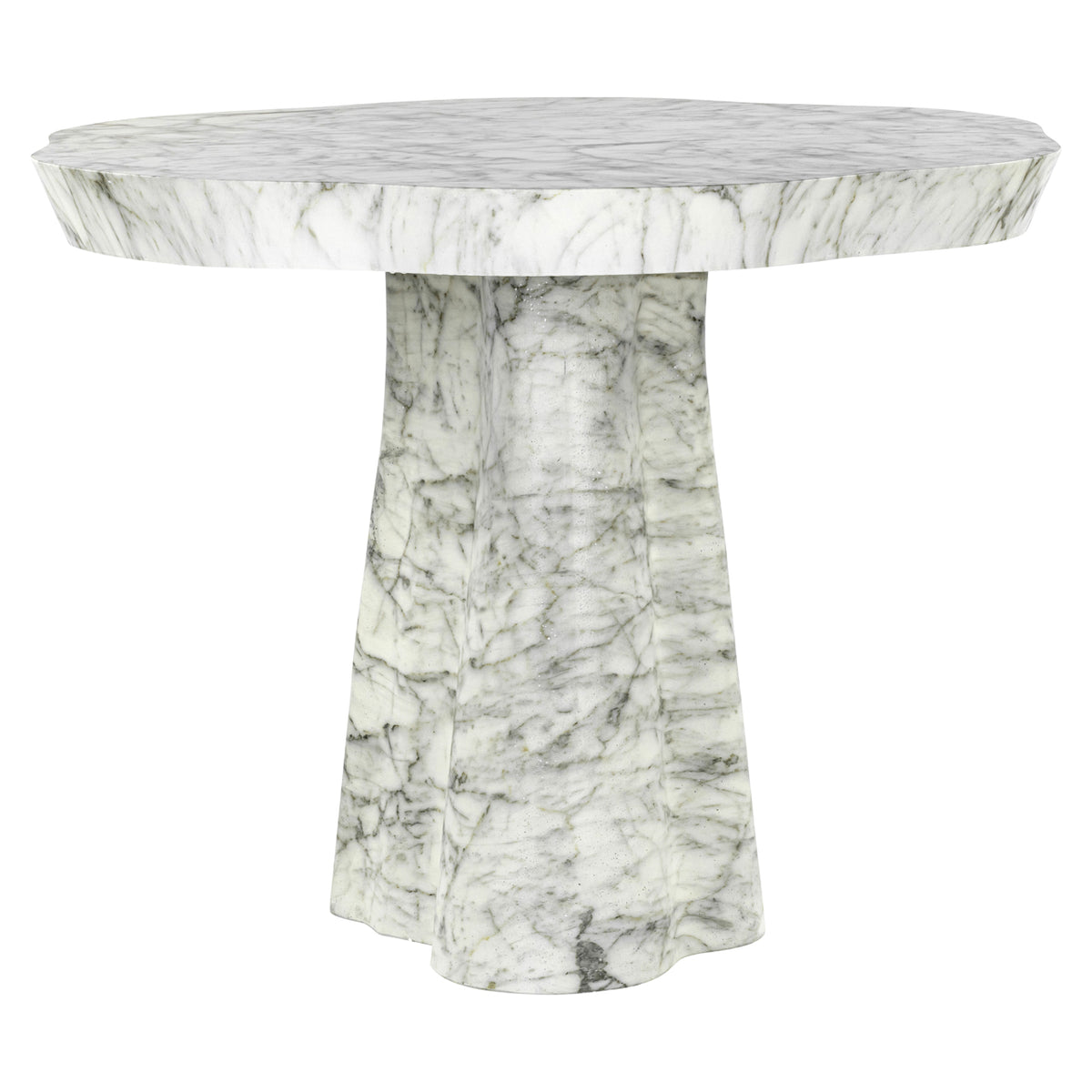 Outdoor Esstisch Rockyard white marble look 100Ø