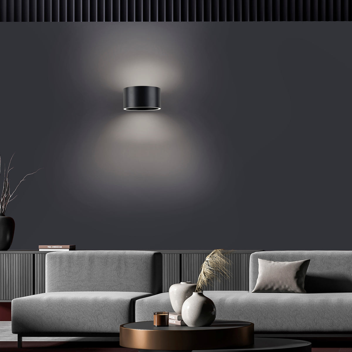PURE AKKU Clipse, Wandleuchte, 200x150x80x150