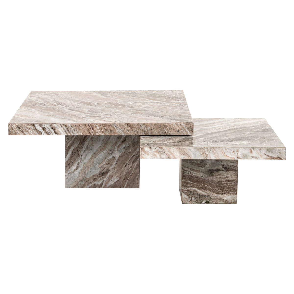 Couchtisch Rashford Blush beige (Set of 2)