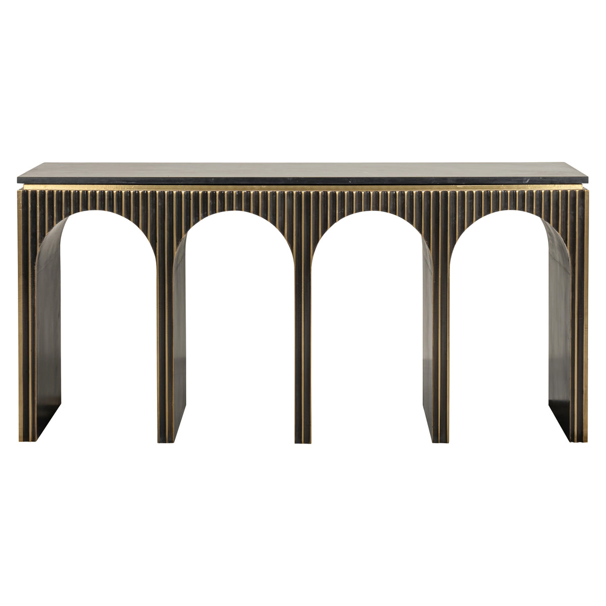 Konsole Les Arcs brushed gold