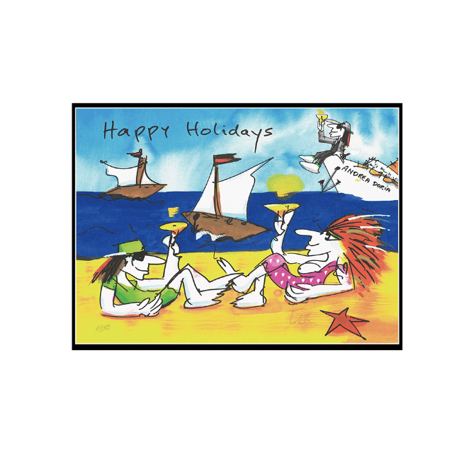Wandbild - Udo Lindenberg Happy Holidays