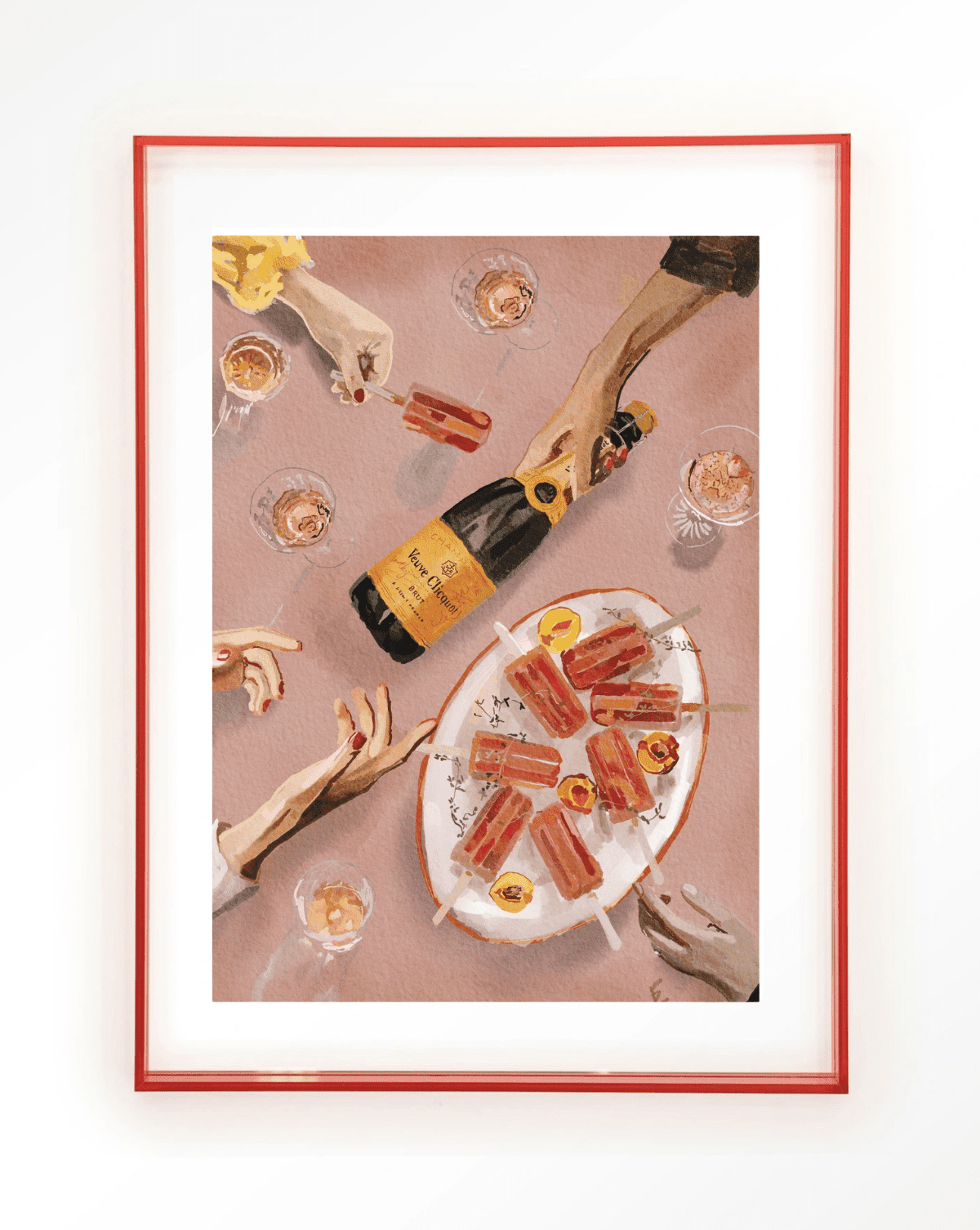 Wandbild - Champagne and Icecreams