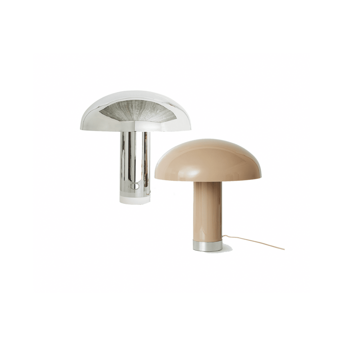 HK-living Tischlampe - Lounge chrome/beige