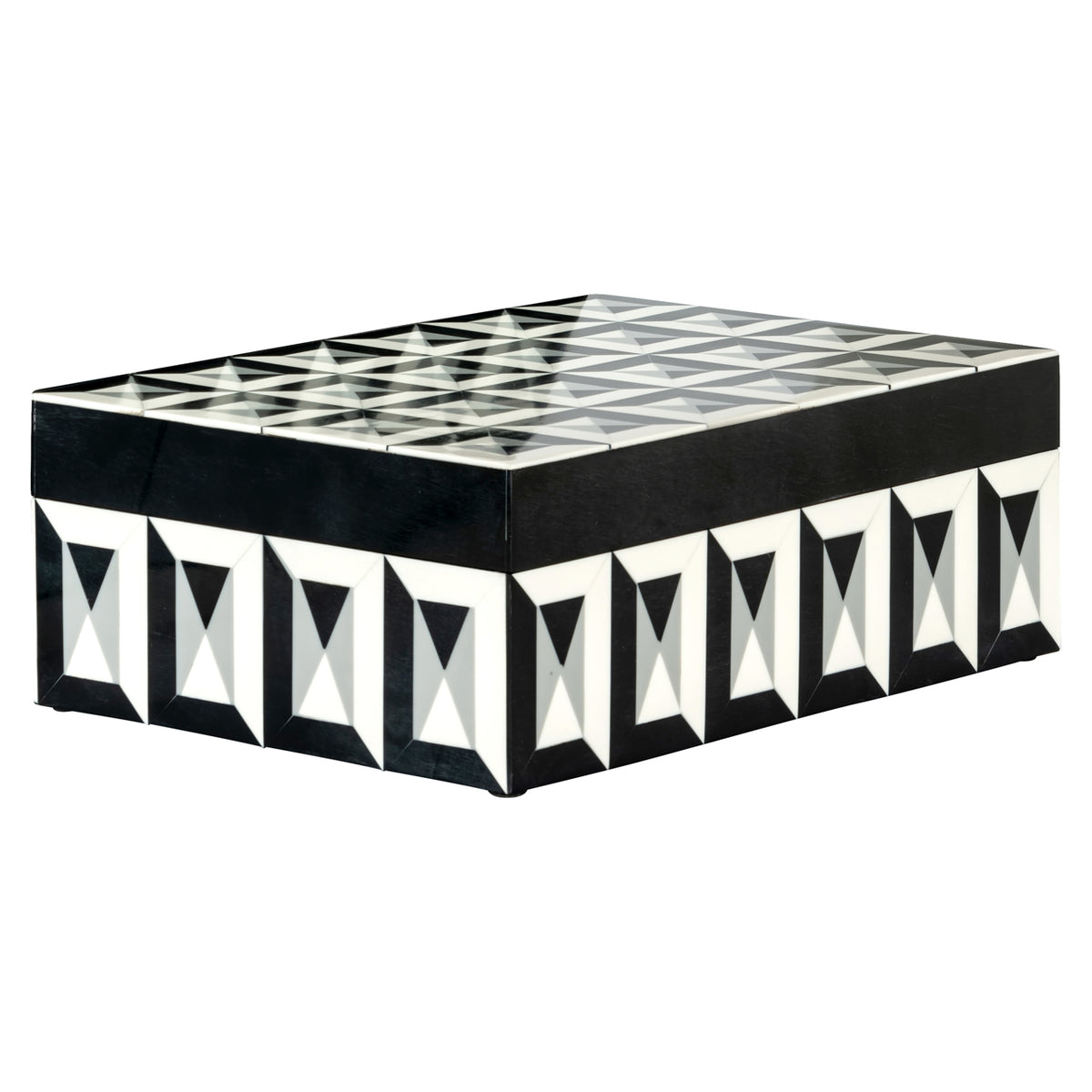 Aufbewahrungsbox Licia black/white large