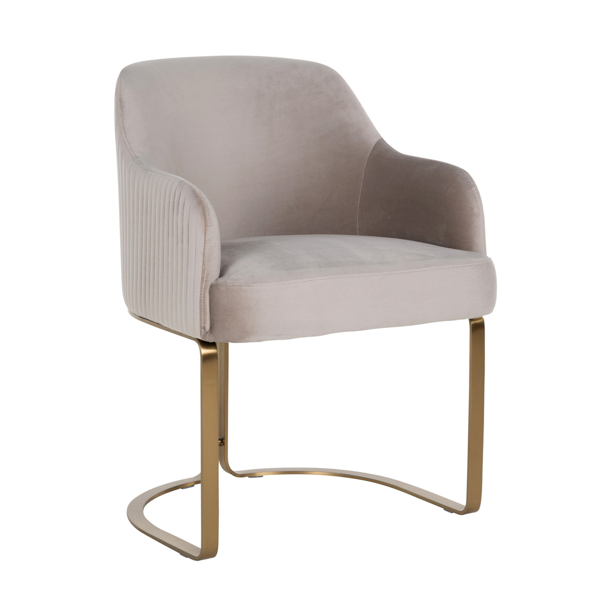 Esszimmerstuhl Hadley khaki velvet fire retardant