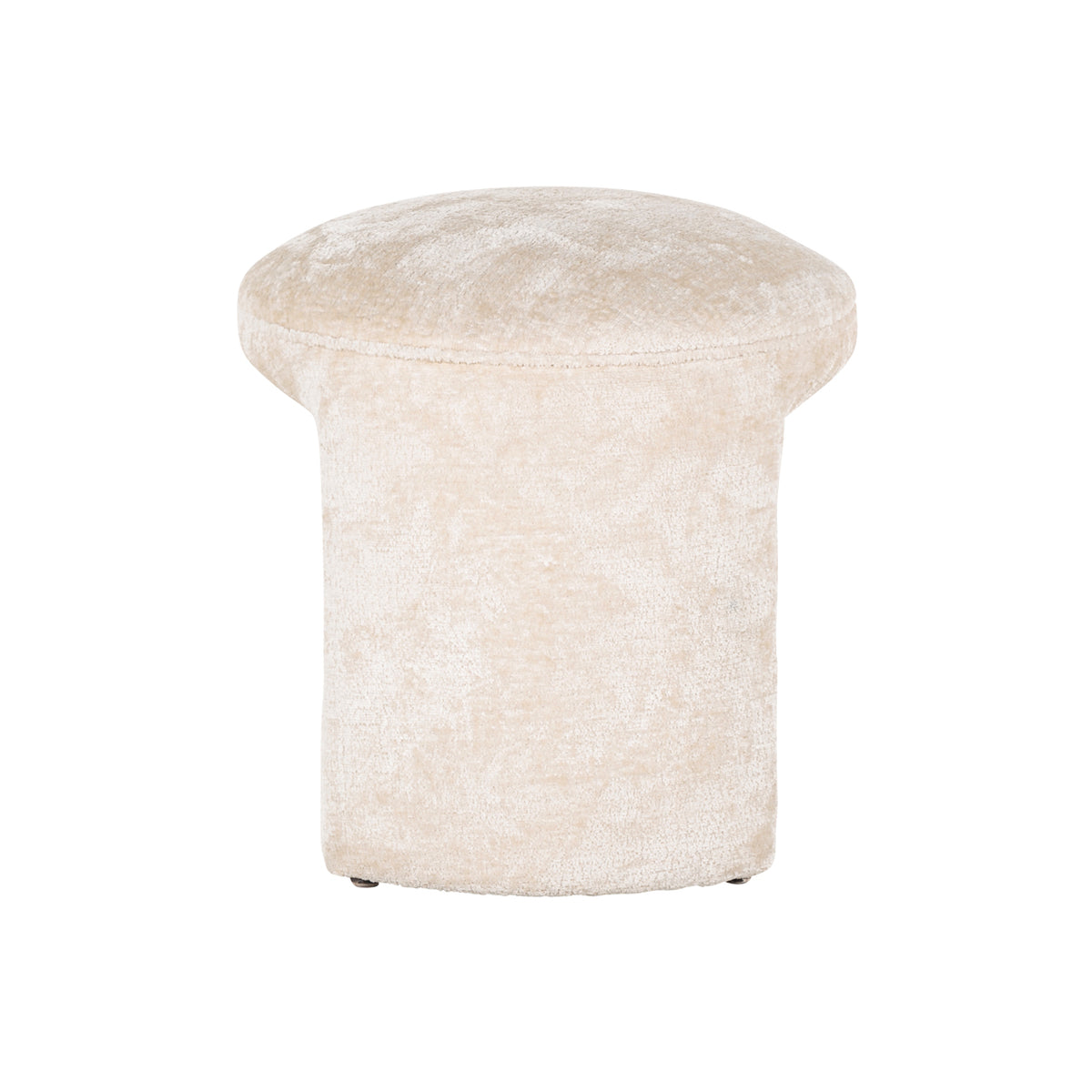 Hocker & Fußbank Fargo white chenille