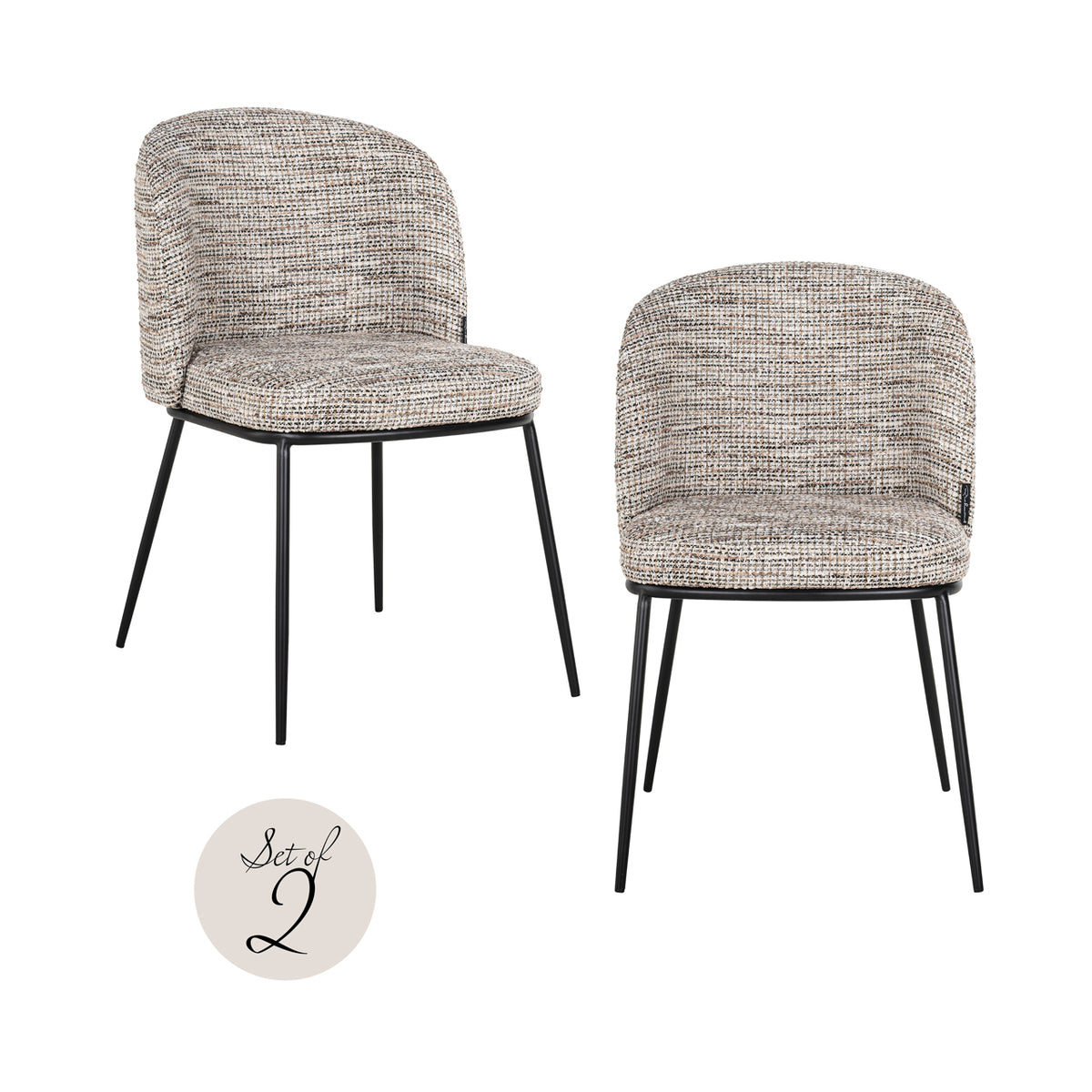 Esszimmerstuhl Elvi trendy nature fire retardant (Set of 2)