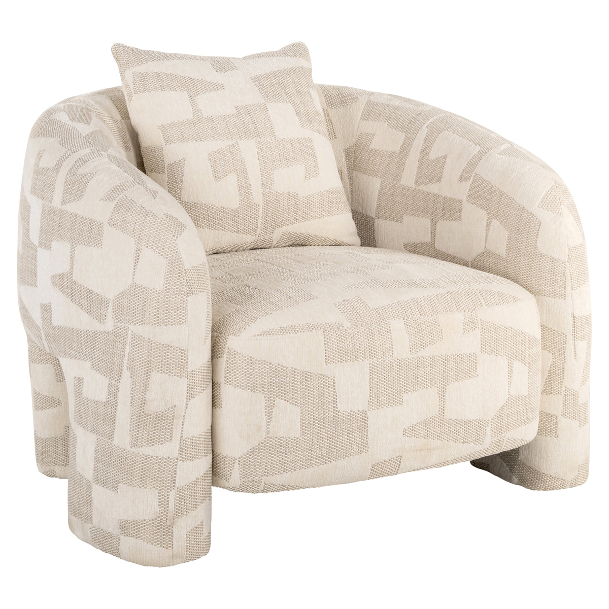 Lounge Stuhl Tuscany beige graffic