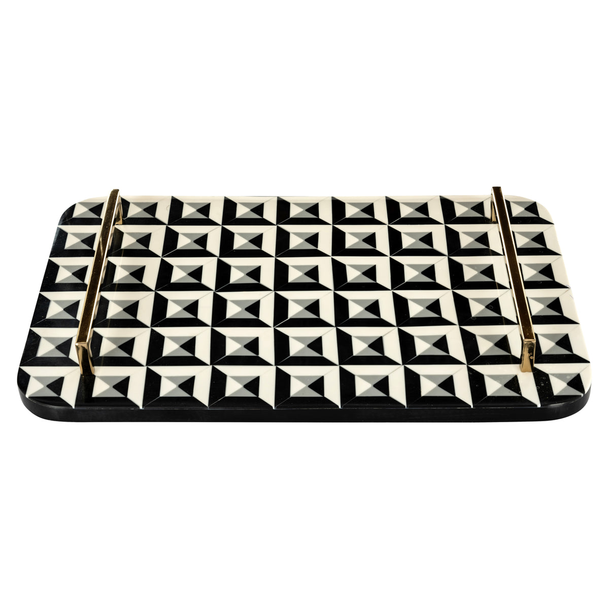 Tablett Birte black/white