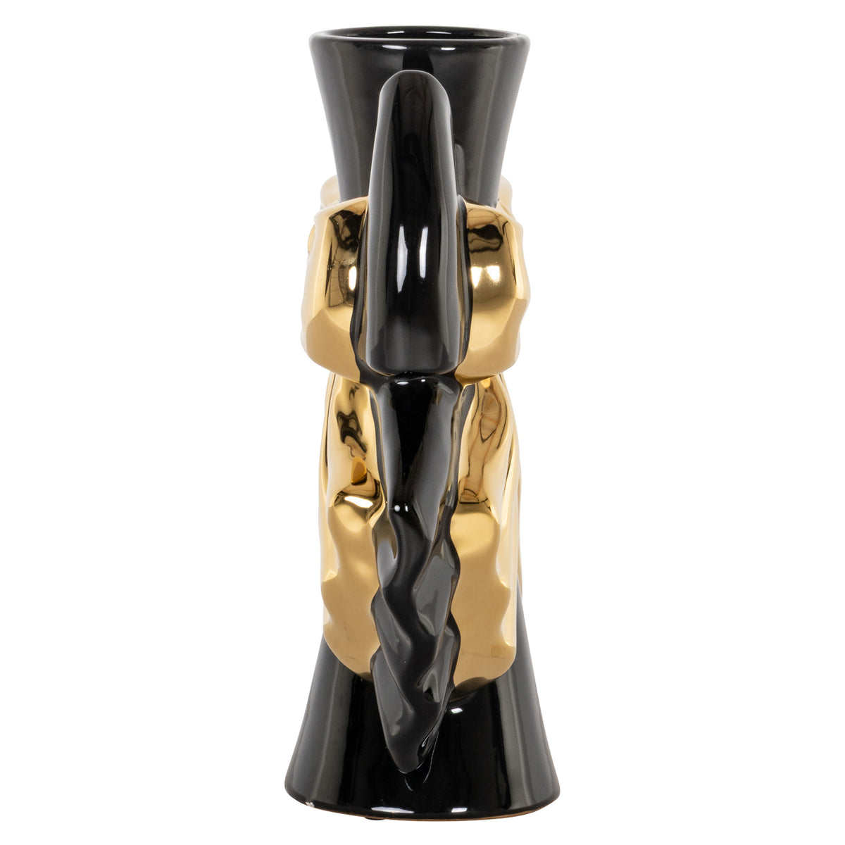 Vase Danai black/gold