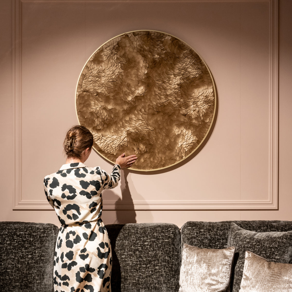 Wandkunst Bloom gold