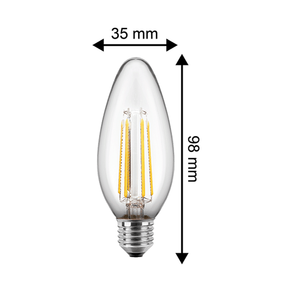 LED Kerze 4,5W (≈40W) 2700K Ø3,5cm