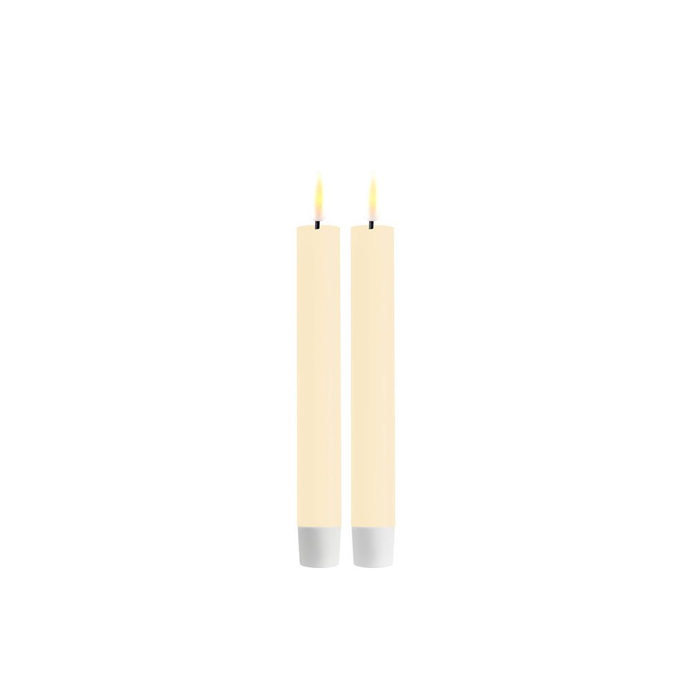 LED Stabkerzen - Authentic - 2er Set - creme