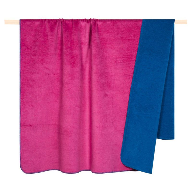 Wohndecke - Pink/Blau