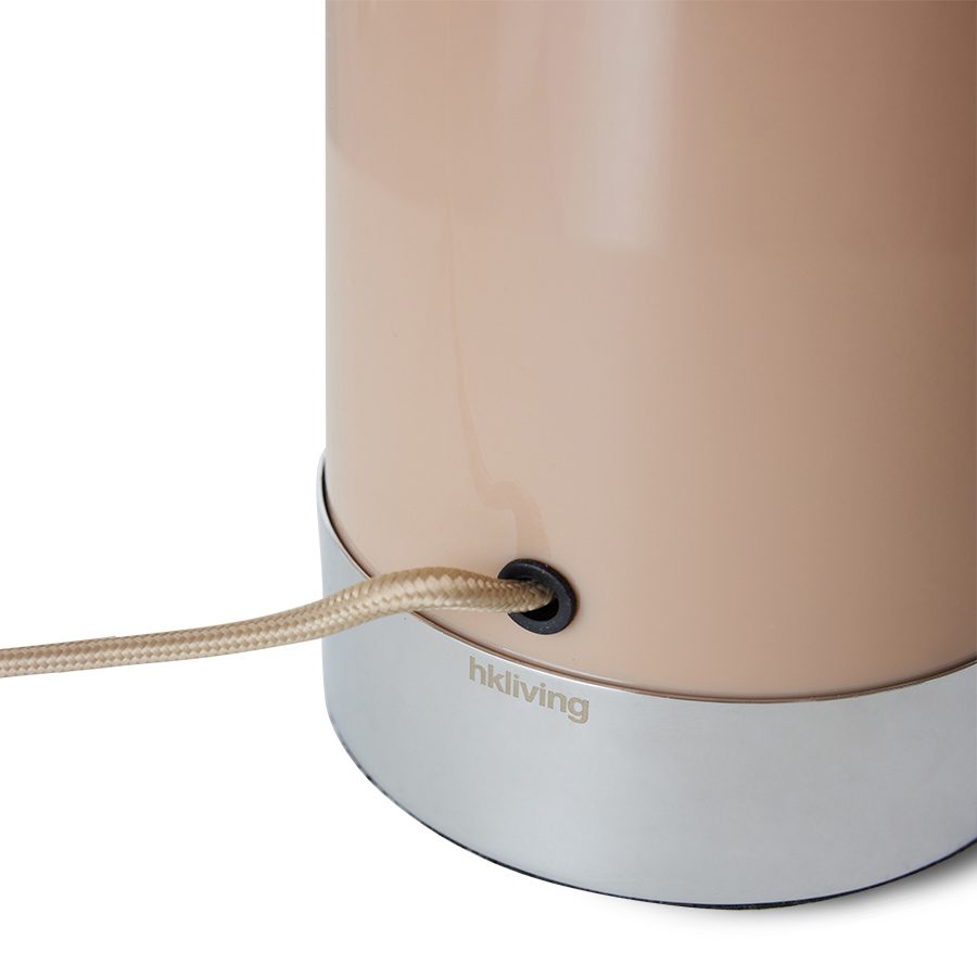 HK-living Tischlampe - Lounge chrome/beige