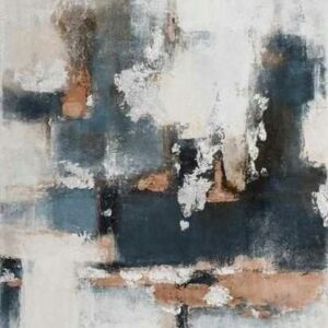 Gemälde Abstrakt - blau/silber