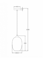 Strichzeichnung der Pendelleuchte - Sal.