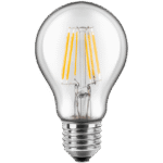 Das Leuchtmittel - Filament E27 8 Watt (ersetzt 75 Watt) verfügt über sichtbare innere Glühfäden und einen metallischen Schraubsockel vor einem schlichten Hintergrund.