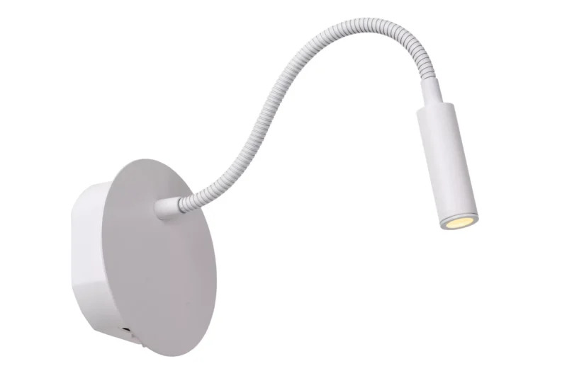 Die Akku-Wandleuchte - FlexiGlow ist eine moderne LED-Wandleuchte mit rundem Sockel und flexiblem Schwanenhalsarm, der in einer schlanken zylindrischen Fassung endet. Ihr minimalistisches Design passt perfekt in moderne Umgebungen.