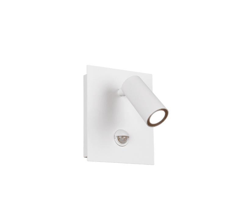 Die Outdoor Wandleuchte - TUNGA ist ein weißer LED-Wandstrahler mit rechteckigem Sockel und zylindrischer Fassung. Er wurde mit Blick auf das Minimalismus-Prinzip entworfen und richtet das Licht nach unten.