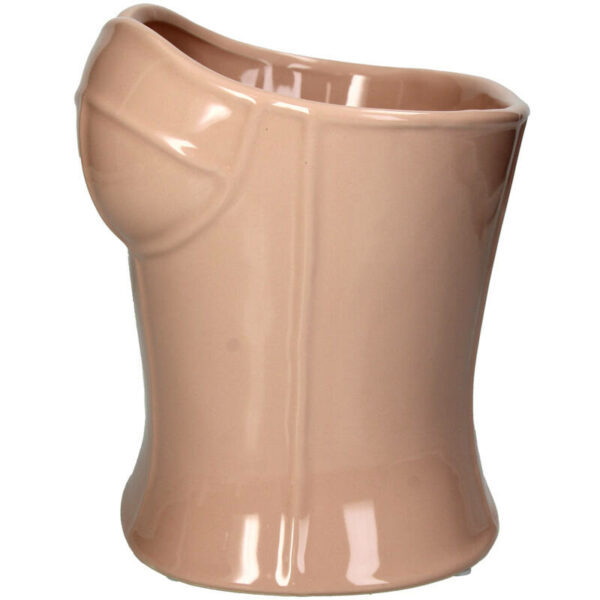 Die von Licht Factory entworfene „Vase - Mode“ ähnelt einem umgedrehten menschlichen Torso mit detaillierten Hemdakzenten. Ihre hellbraune Farbe und die glänzende Oberfläche machen sie zu einer auffälligen Ergänzung für jede Sammlung.