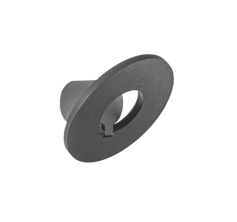 Eine elegante, runde, mattschwarze „Outdoor Wandleuchte - Enie“ verfügt über eine zentrale runde Öffnung, integrierte LEDs und ein minimalistisches Design. Im Dreiviertelwinkel präsentiert, sorgt sie für moderne Innenbeleuchtung.
.