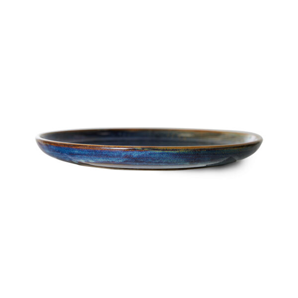 Side plate rustic blue