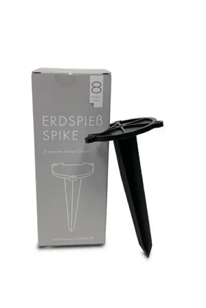 Erdspieß mit Karton und ausgepackt