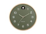grüne Wanduhr mit weißem Zeiger