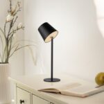 a lamp on a table