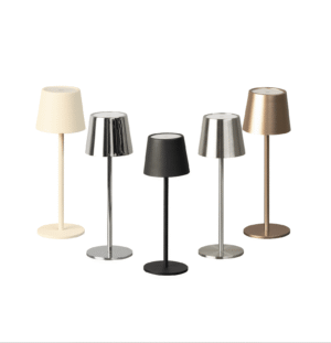 Mehrre Tischleuchten auf einem bild in vielen verschiedenen faben und Varianten hauptsächlich Natur töne