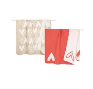 herzen decke in zwei verscheiden färben