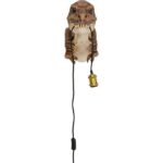Wandleuchte Dino in braun mit einer Fassung für ein leuchtmittel im maul