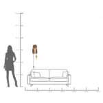 großen vergleich der Wandleuchte in Dino form einedame ist auf dem bild neben einem Sofa abgebildet