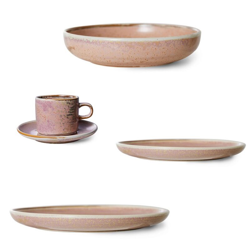 rustic rose ceramic set zum essen mit verschiedenen varianten